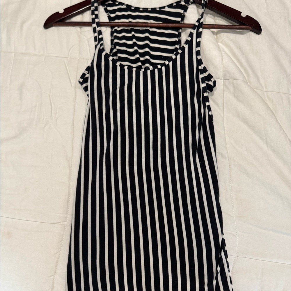Lululemon Athletica Black and White Halter Sheath Tank Top